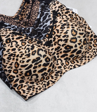 Bezszwowy biustonosz, pantera, gepard, Magnolia 9894