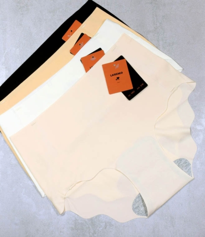 Cieniutkie gładkie majtki, laserowo cięte, Laiszako 9902