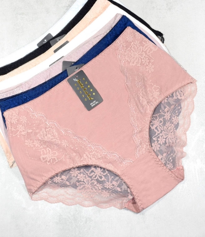 Bawełniane majtki zdobione delikatną koronką, Ania Lu Lo 387