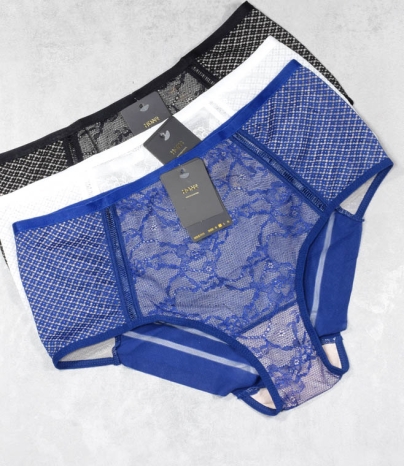 Majtki damskie koronkowe w paseczki Hon2 1111