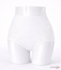 Gładkie wyższe majtki z delikatną koronką, Monika 8913