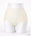 Gładkie wyższe majtki z delikatną koronką, Monika 8913