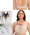 Bezszwowy biustonosz MAGNOLIA 98008, bez fiszbin z dekoltem w paseczki