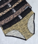 Majtki gładkie, pantera i gepard, damskie Magnolia 9762