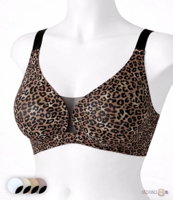 Bezszwowy biustonosz panterka i gepard, Magnolia 9887